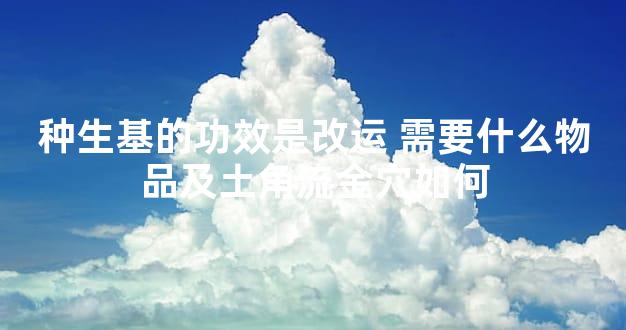 种生基的功效是改运 需要什么物品及土角流金穴如何